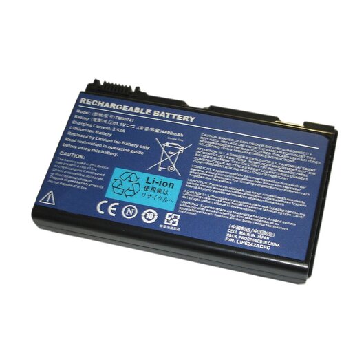 Аккумуляторная батарея для ноутбука Acer TravelMate TM00741 7520 (GRAPE32) 11.1V 5200mAh OEM черная