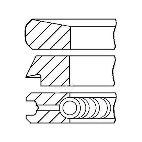 GOETZE 08-140000-00 Комплект поршневых колец для 1 цилиндра