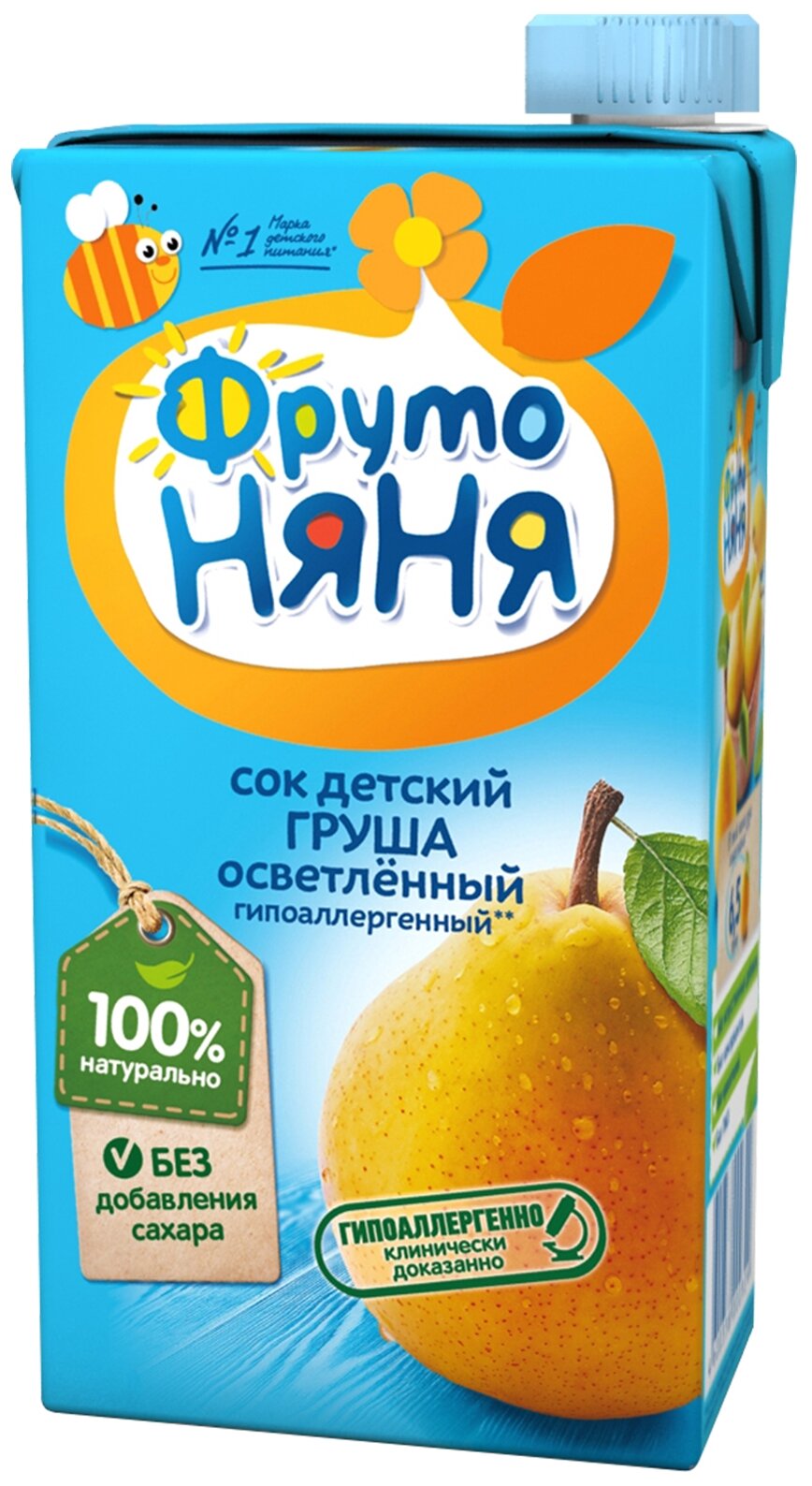 Сок фрутоняня осветлённый Яблоко/груша, 0,5л