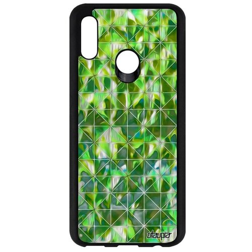 фото Защитный чехол на смартфон // huawei p smart 2019 // "плиточный мотив" дизайн стиль, utaupia, зеленый