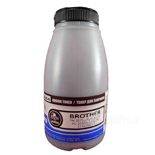 Тонер для Brother TN 2075, 85, 2135, 75 HL 2030, 35, 40, 75, 2140, 50, 70 (фл. 85г) B&W Premium (Tomoegawa) фас. RU