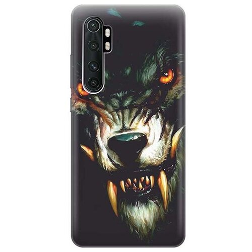 фото Ультратонкий силиконовый чехол-накладка для xiaomi mi note 10 lite с принтом "злой оборотень" gosso