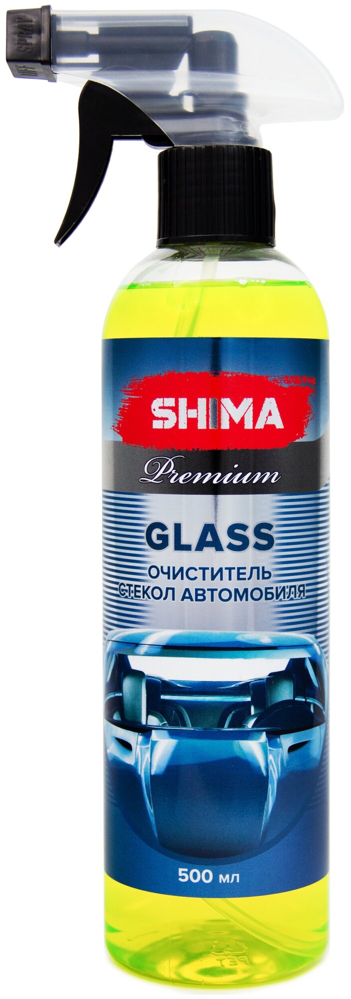 Средство для стекол и зеркал SHIMA Premium GLASS Очиститель стекол автомобиля 500 мл. Art: 4631111103418