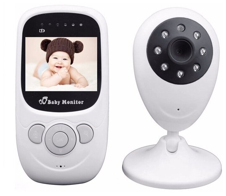 Многофункциональная беспроводная радио-видеоняня MyPads Babymonitor MC-8011 с колыбельными мелодиями и ночным видением