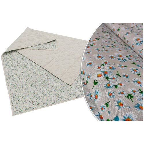 Одеяло / покрывало 1,5 (140х205 см) стеганое 30% лён 