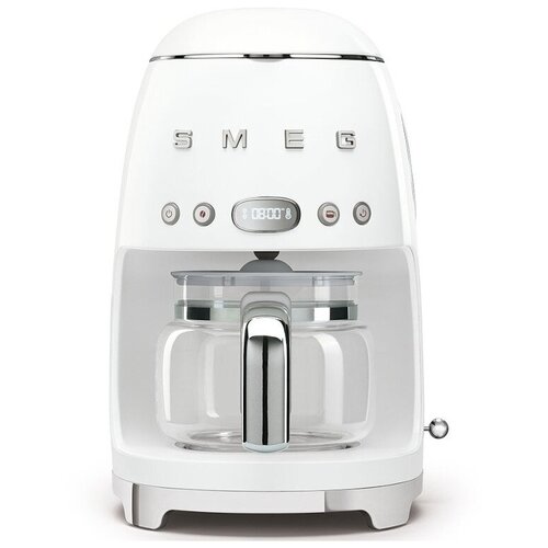 Кофеварка электрическая капельная SMEG DCF02WHEU / поддержание тепла 40 мин / белая