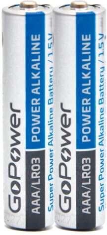 Батарейка GoPower LR03 AAA BL2 Alkaline 1.5V (2/24/480) блистер (2 шт.) Батарейка GoPower LR03 AAA (00-00019862) - фото №7