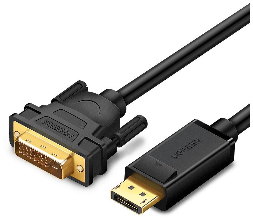 Кабель Ugreen DisplayPort - DVI, цвет черный, 2 м (10221)