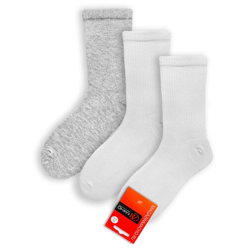 фото Набор спортивных носков белый,серый 36-40 мачо