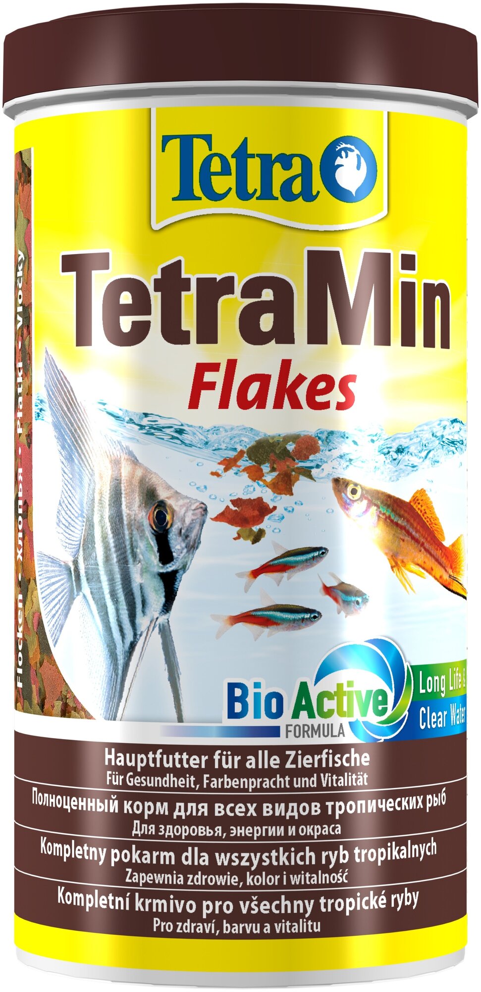 Tetra TetraMin корм для всех видов рыб Flakes в виде хлопьев, 100 мл