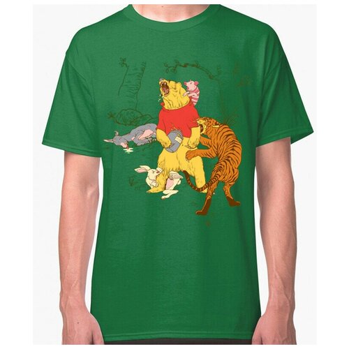 фото Футболка design heroes медведь винни-пух мужская зеленая s