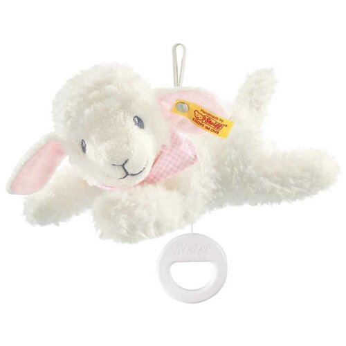 Мягкая игрушка Steiff Sweet Dreams Lamb Music Box pink (Штайф Барашек Сладкие сны с музыкальной шкатулкой розовый 25 см)