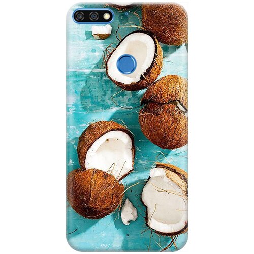 фото Re:pa накладка transparent для huawei y6 prime (2018) / honor 7c / honor 7a pro с принтом "кокосы"