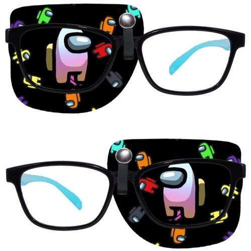 фото Окклюдер под очки "амонг ас" на левый и правый глаз (в комплекте 2 шт) occlusionkids