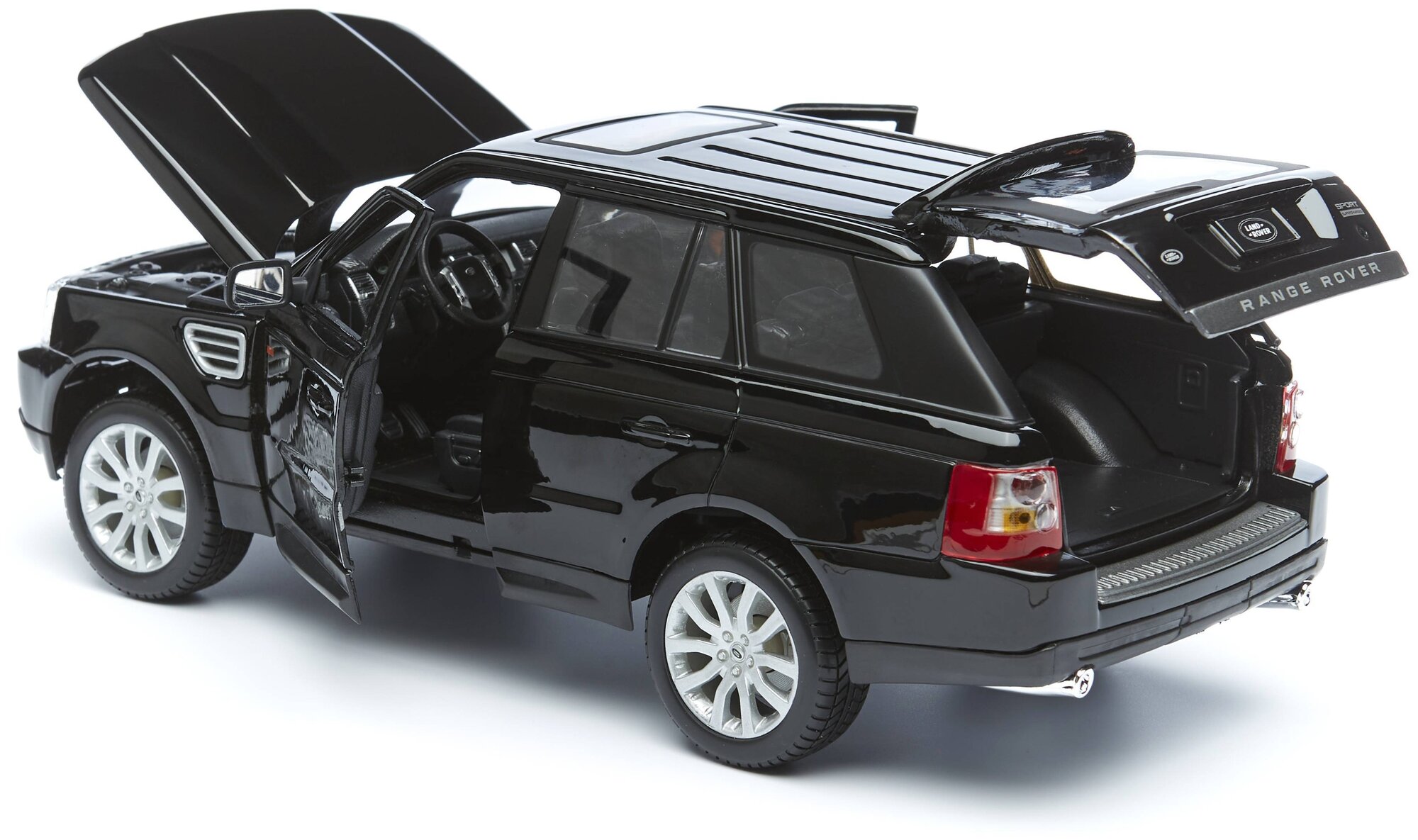Bburago Машинка металлическая Range Rover Sport, 1:18, черный - фото №12