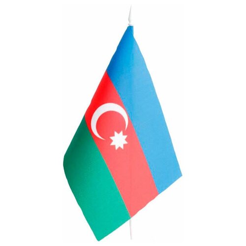 Подарки Флажок Азербайджана (22 х 14 см, без подставки) подарки флажок узбекистана 22 х 14 см без подставки