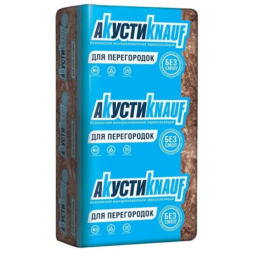 Стекловата Knauf Insulation АкустиКНАУФ 1230x610х50мм 16 шт