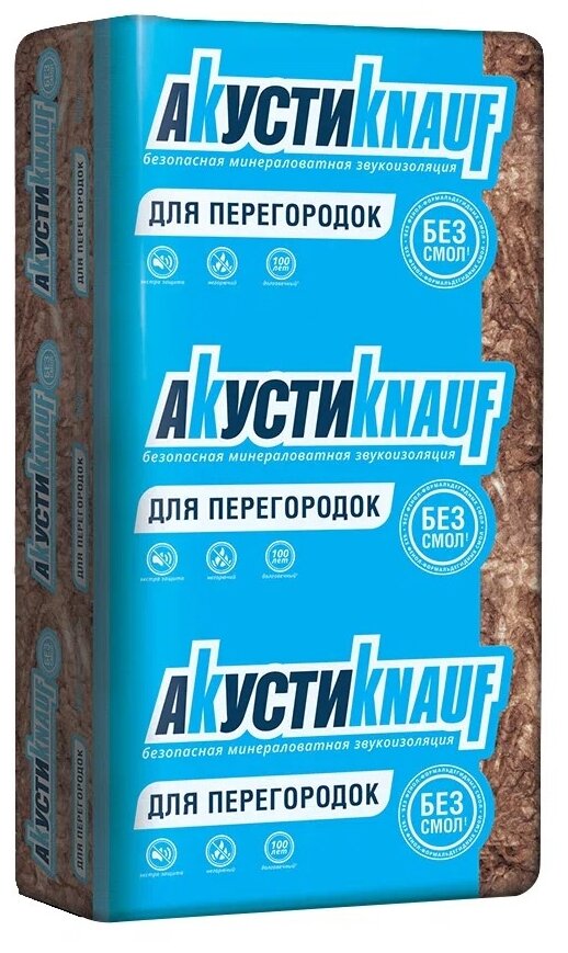 Стекловата Knauf Insulation акустикнауф 1230x610х50мм 16 шт