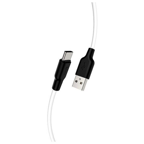 Кабель Hoco Кабель Hoco X21 Plus USB - Type-C, 2 м, 1 шт., белый usb кабель type c hoco x21 plus 2м силиконовый черно белый