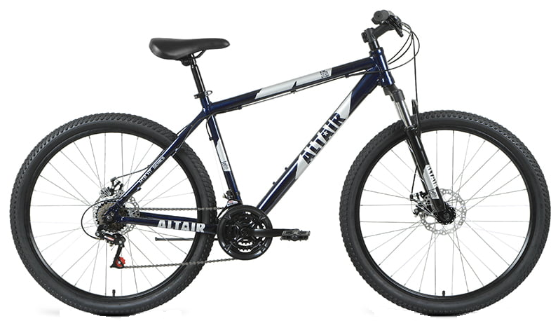 Велосипед 27,5" Altair AL 27,5 D 21 скорость Темно-синий/Серебро 20-21 г, рама 15" RBKT1M37G021