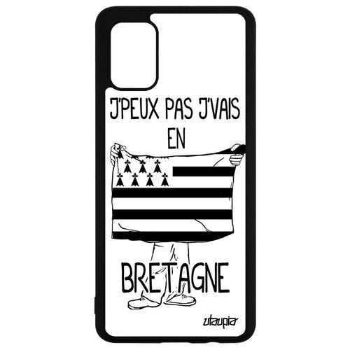 фото Противоударный чехол на смартфон // galaxy a51 // "еду в бретань" принт рисунок, utaupia, белый