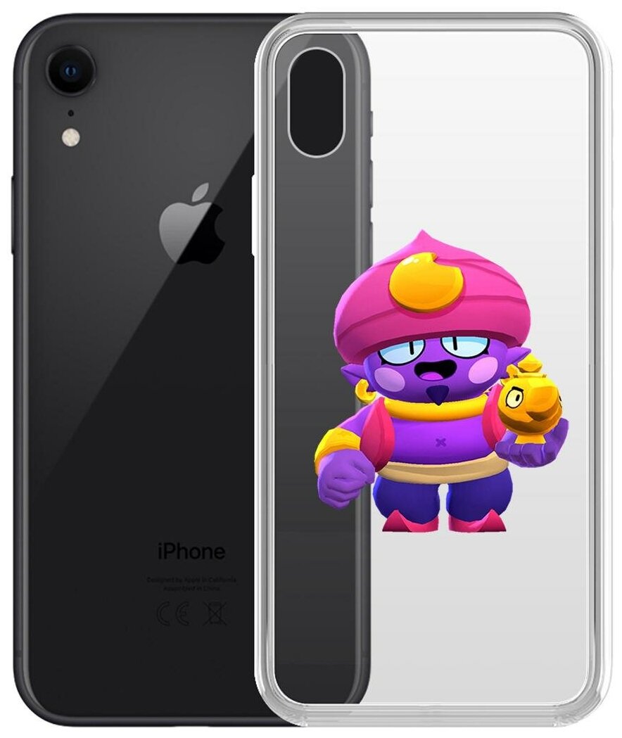 Чехол-накладка Clear Case Brawl Stars-Джин для iPhone XR