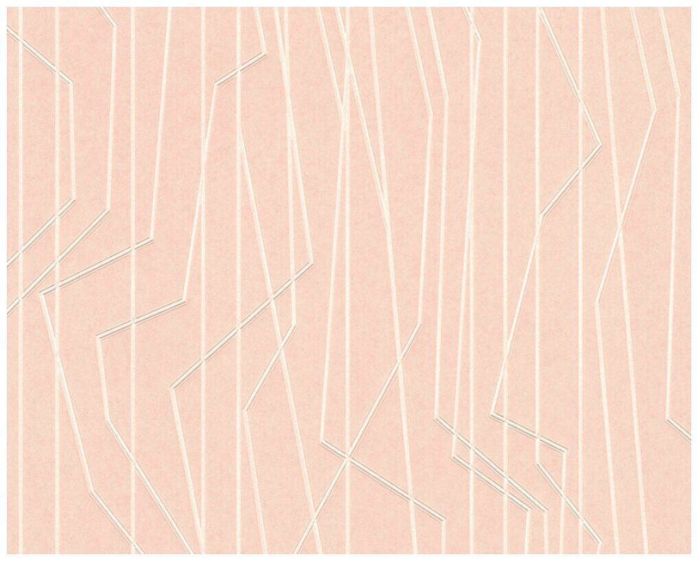 Обои A.S. Creation коллекция Emotion Graphic артикул 36878-4 винил на флизелине ширина 53 длинна 10,05, Германия, цвет персиковый, розовый, узор полосы