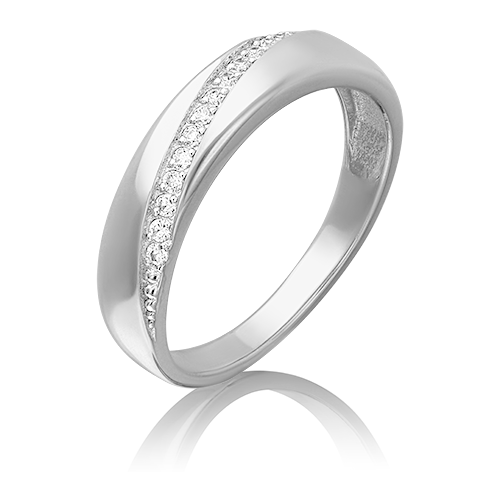 PLATINA jewelry Золотое обручальное кольцо с фианитами 01-4688-00-401-1120-03, размер 16
