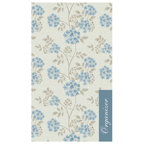 фото Органайзер трехблочный арт.41310 принт- гортензия (95х160мм, обл. 7 бц, матов. пленка, тисн. цв. фольгой, выбор. уф- лак, бум. офсет, одноцв. печать блока. содержит отрывной блок (30 л, планинг с вырубк. по месяцам (60 л, адресн. книгу (28л. инд. пэт- упак феникс+