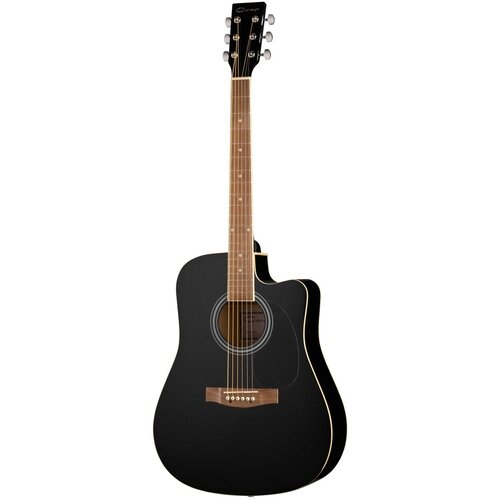 F601-BK Акустическая гитара, с вырезом, черная, Caraya акустическая гитара caraya f601 bk