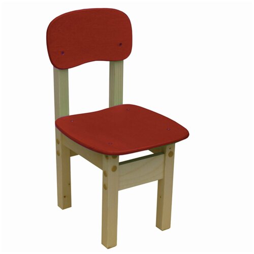 Стул детский КНР Яблочко-3 для роста 130-145 см фанера дерево красный 2881₽