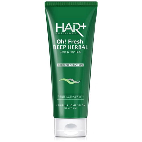 Освежающая маска для кожи головы с экстрактами трав Hair Plus Oh Fresh Deep Herbal Scalp Hair Pack 210ml