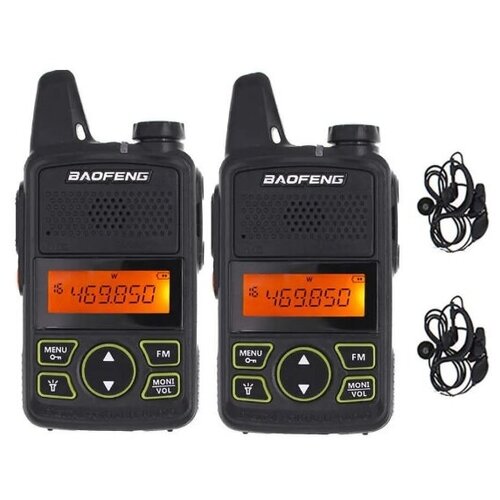 Рация Baofeng BF-T1 mini с гарнитурой - комплект из 2-х штук 395000₽