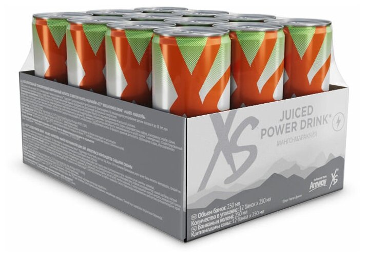 XS™ Power Drink Манго-Маракуйя уп/12 - фотография № 1