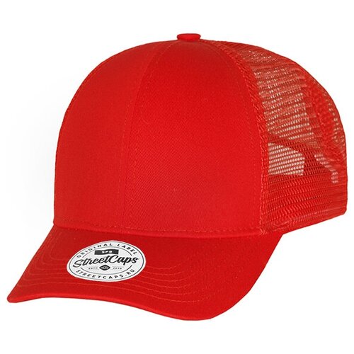 фото Бейсболка с сеткой / street caps / 400-6-1-026-002c шестипанельная однотонная хлопковая с загнутым к (one size)