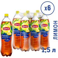 Липтон Чай 1.5 л. упаковка 6 штук Лимон