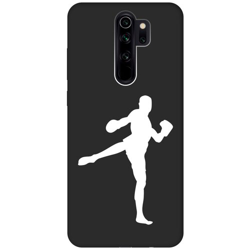 Матовый чехол Kickboxing W для Xiaomi Redmi Note 8 Pro / Сяоми Редми Ноут 8 Про с 3D эффектом черный матовый чехол kickboxing для xiaomi redmi 8 сяоми редми 8 с эффектом блика черный