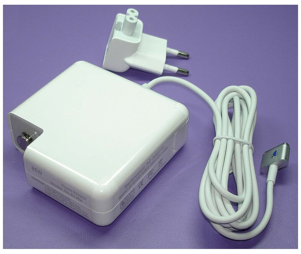 Блок питания (зарядное устройство) для ноутбука Apple 20V 4.25A 85W MagSafe2 T-shape REPLACEMENT