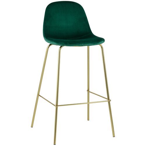 фото Стул барный валенсия, велюр синий new, золотые ножки(комплект 2 стула) stool group