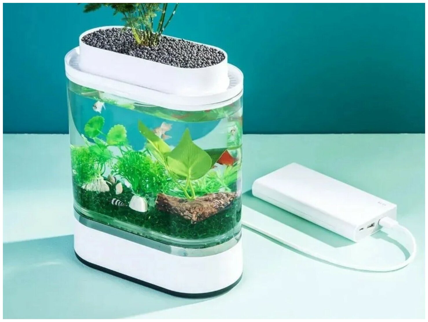 Акваферма Xiaomi Geometry Mini Lazy Fish Tank Pro C300 - фотография № 2