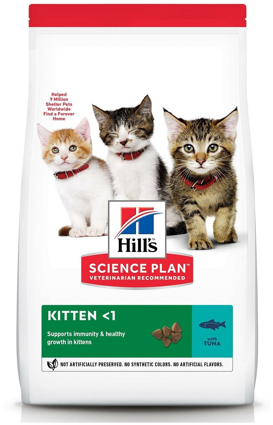 Корм для кошек сухой Hill's / Хиллс Science Plan Kitten для котят гранулы с тунцом 300г