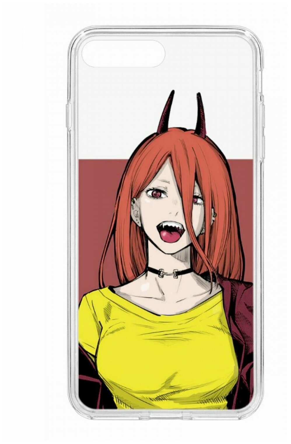 Чехол для iPhone 7 Plus/8 Plus Kruche Print Manga Power,противоударная пластиковая накладка с рисунком,защитный силиконовый бампер с защитой камеры