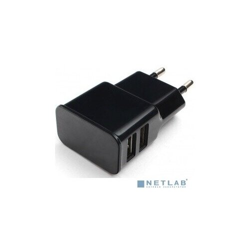 Cablexpert Аксессуар Cablexpert Адаптер питания 100/220V - 5V USB 2 порта, 2.1A, черный (MP3A-PC-12)