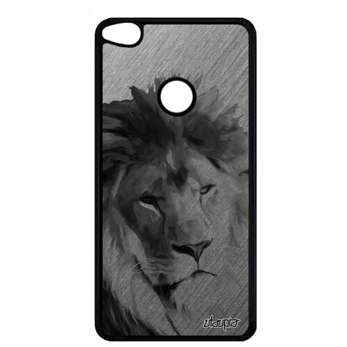 фото Защитный чехол на // huawei p8 lite 2017 // "лев" хищник самец, utaupia, серый