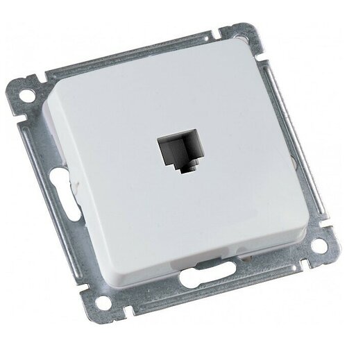 MASTER Розетка телефонная скрытой установки, в рамку, белый код РСТ-400 HEGEL ( 1шт. )