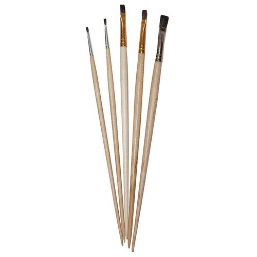 Набор кистей Белка ЦТИ 5 шт плоские (№2,4,6,8,10), в блистере