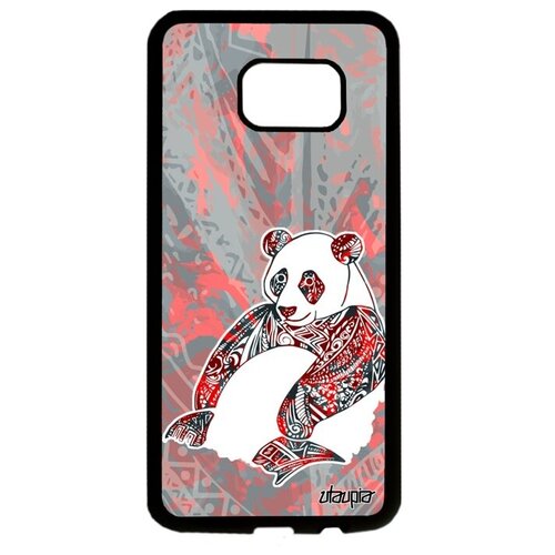 фото Качественный чехол на смартфон // samsung galaxy s7 edge // "панда" медведь китайский, utaupia, розовый