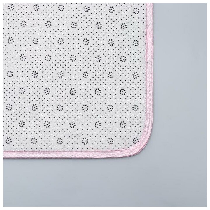 Набор ковриков для ванной и туалета Доляна «Пушистик», 2 шт: 38×40, 40×60 см, цвет розовый - фотография № 10
