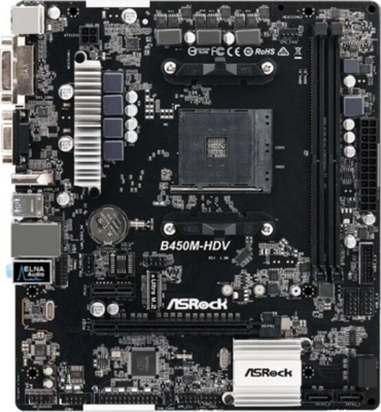 Материнская плата ASRock B450M-HDV .