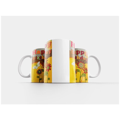 фото Кружка "счастливый, день рождения, открытка" 320 мл lotsprints